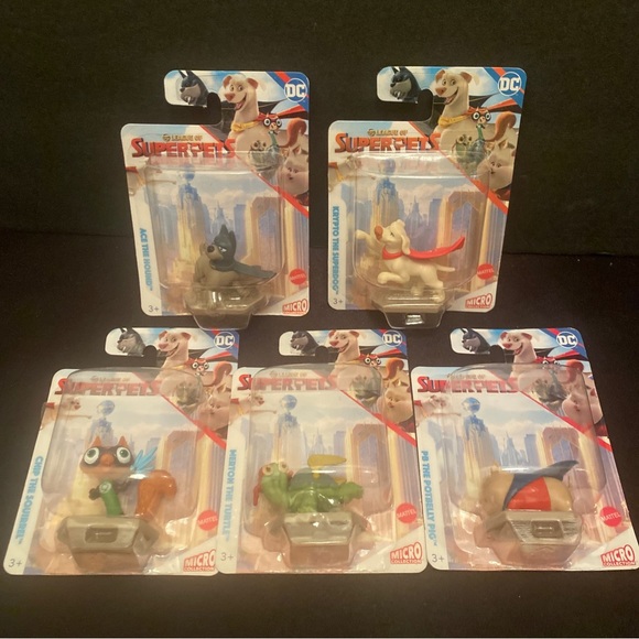 DC League of Superpets Micro Mini Action Figure Mattel Collectible Toys Set of 5 - Picture 2 of 11